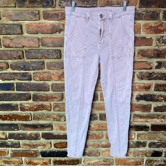 American Eagle Outfitters Mauve Pink Purple Hi-Rise Jeggings Women's Size 10 - Picture 1 of 8